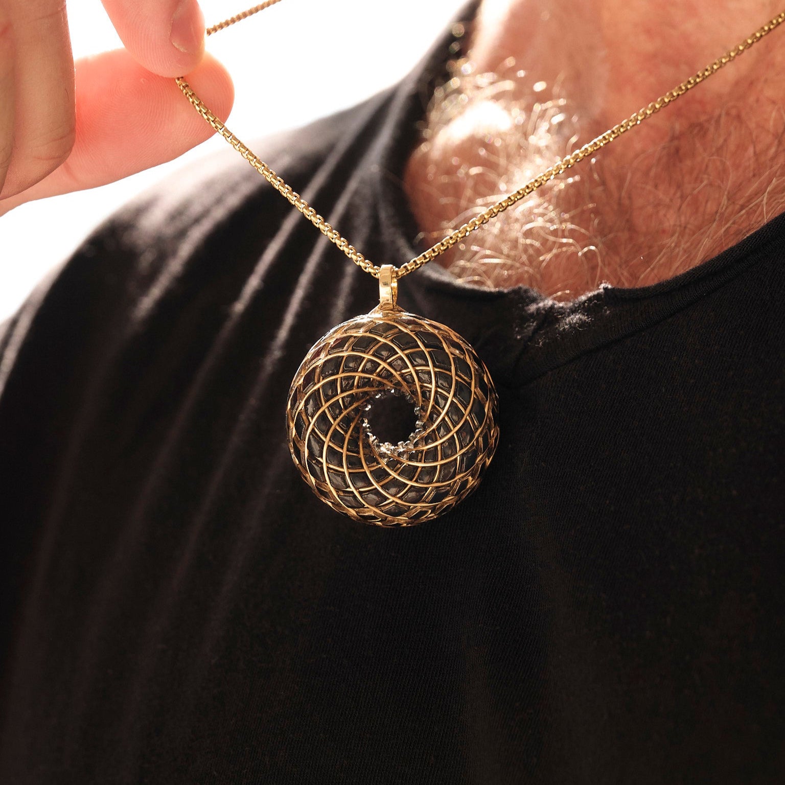 C60 Shungite - iTorus iZ Crystal Toroidal Pendant